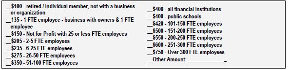 Membership Fee Shcedule 3-29-2020